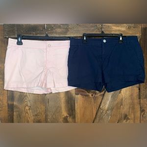 Bundle of Two, Light Pink & Navy Blue, Lauren Jame The Poplin Short
